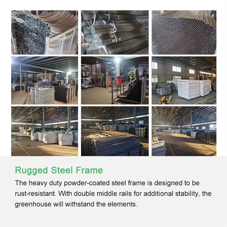 mini greenhouse steel tube detail